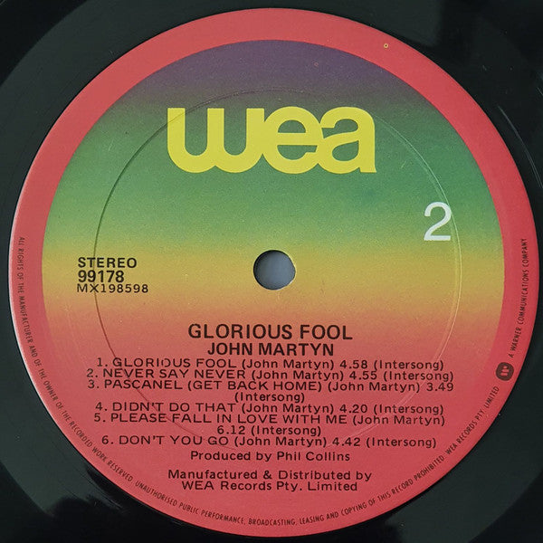 John Martyn : Glorious Fool (LP, Album)