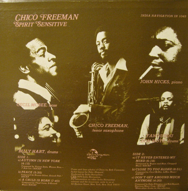 Chico Freeman : Spirit Sensitive (LP, Album, Bla)