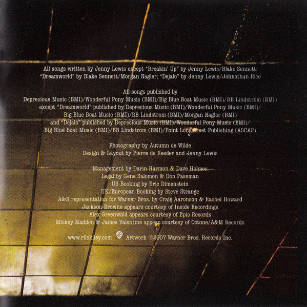 Rilo Kiley : Under The Blacklight (CD, Album)