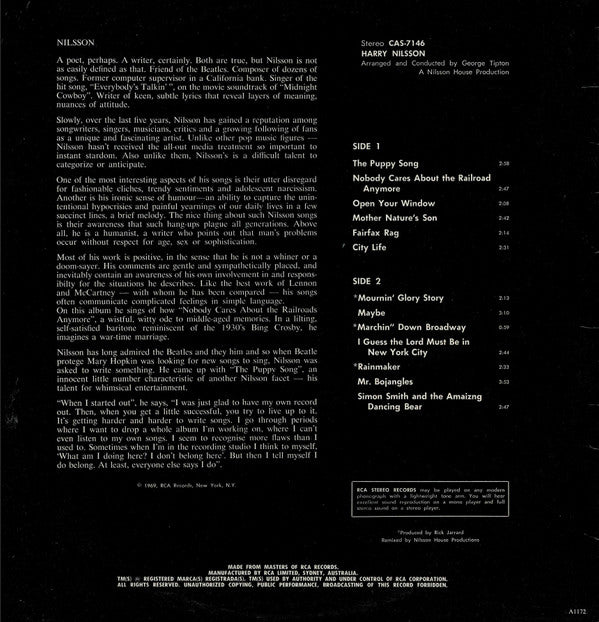 Harry Nilsson : Harry Nilsson (LP, Album, RE)