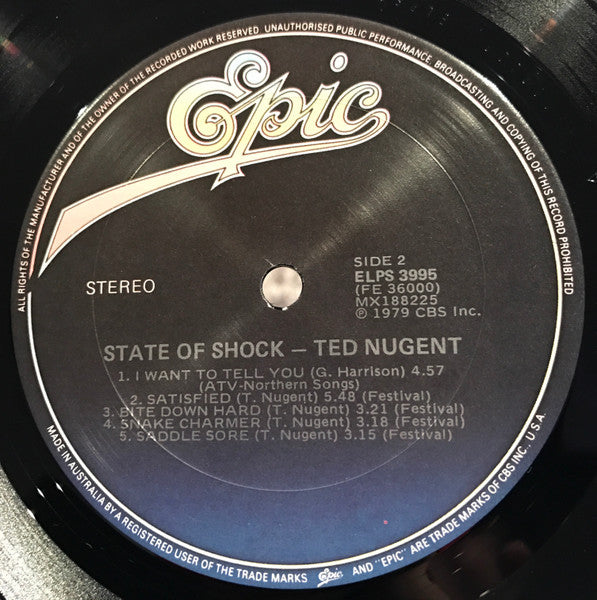 Ted Nugent : State Of Shock (LP, Album)