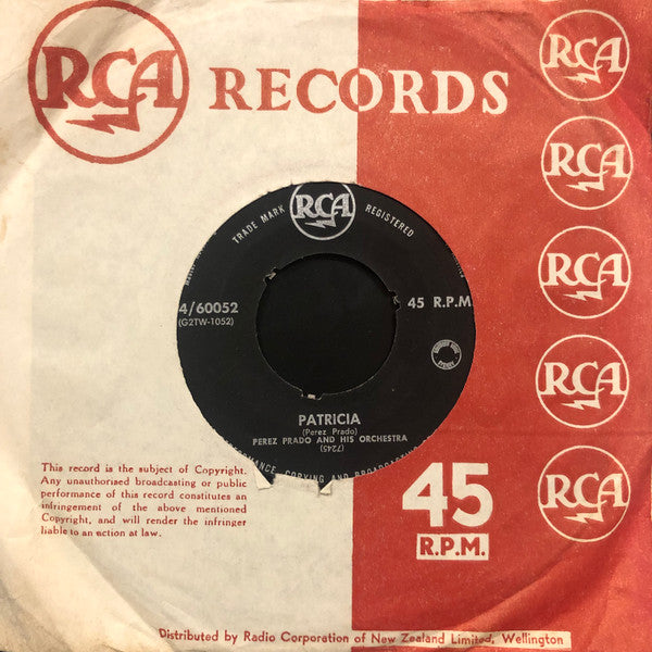 Perez Prado And His Orchestra : Patricia / Why Wait (7", Single)