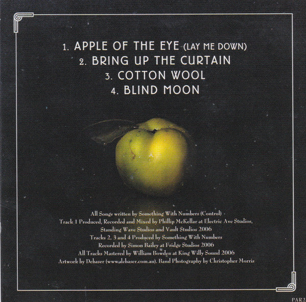 Something With Numbers : Apple Of The Eye (Lay Me Down) (CD, Single)