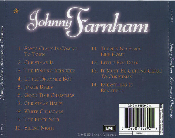 Johnny Farnham* : Memories Of Christmas (CD, Album, RE)