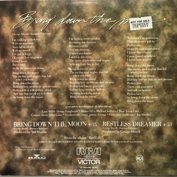 Boy Meets Girl : Bring Down The Moon (7", Single)