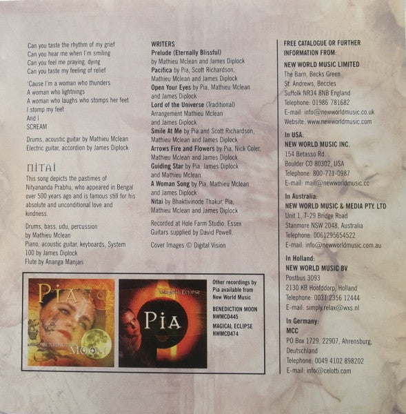 Pia (3) : Pacifica (CD, Album)
