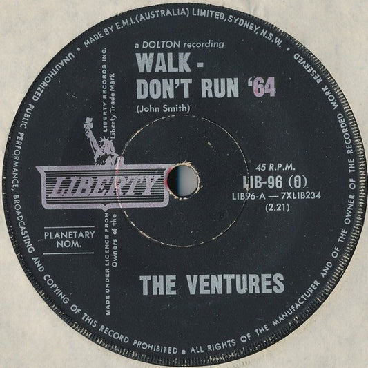 The Ventures : Walk - Don't Run '64 / The Cruel Sea (7", Single)