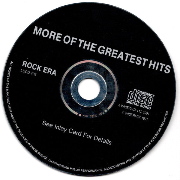 Various : Rock Era - More Of The Greatest Hits (CD, Comp)