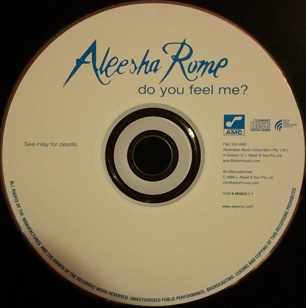 Aleesha Rome : Do You Feel Me? (CD, Single)