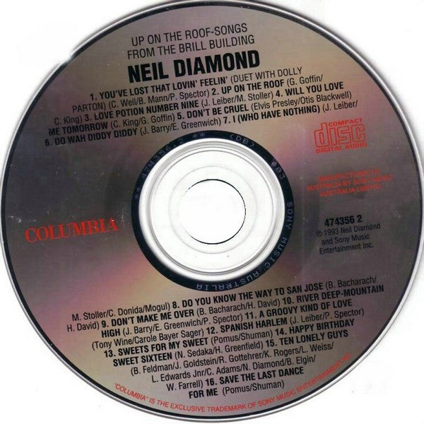 Neil Diamond : Up On The Roof: Songs From The Brill Building (CD, Album)