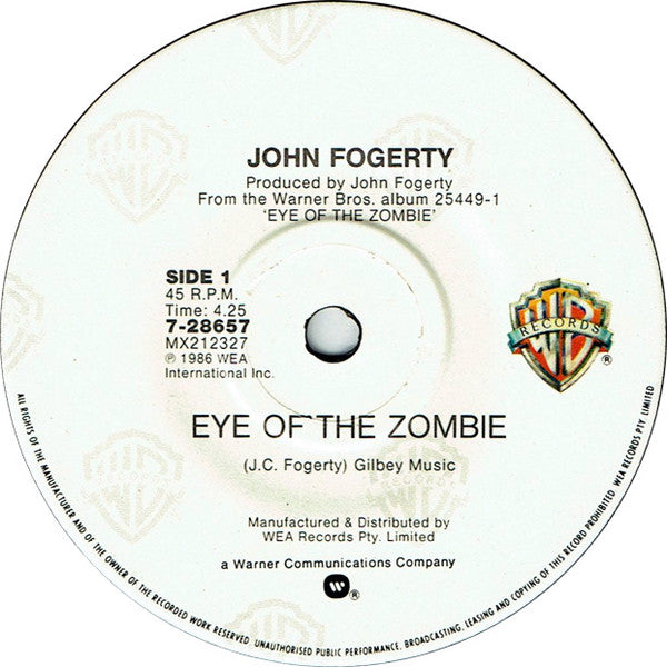 John Fogerty : Eye Of The Zombie (7", Single)
