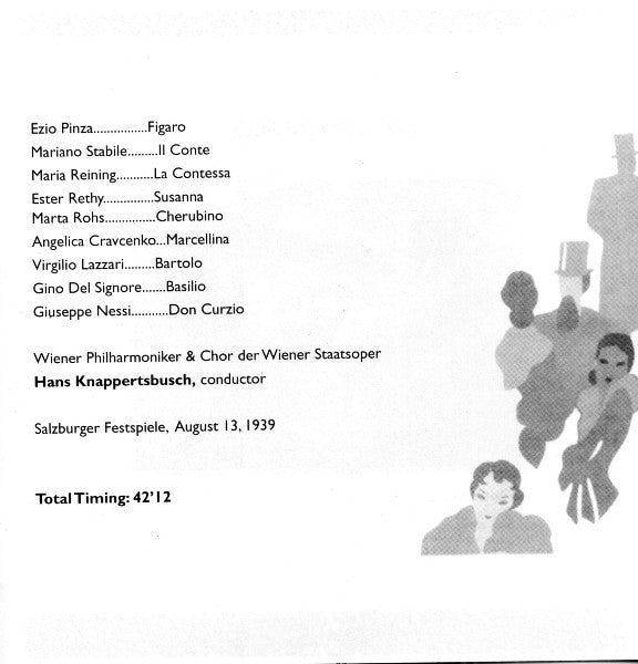 Wolfgang Amadeus Mozart, Ezio Pinza, Mariano Stabile, Maria Reining, Esther Réthy, Marta Rohs, Angelica Cravcenko, Wiener Philharmoniker, Wiener Staatsopernchor, Hans Knappertsbusch : Salzburg Festival Rarities Vol. II: Le Nozze Di Figaro (Act 3) (CD, Album, Mono, RE, RM)