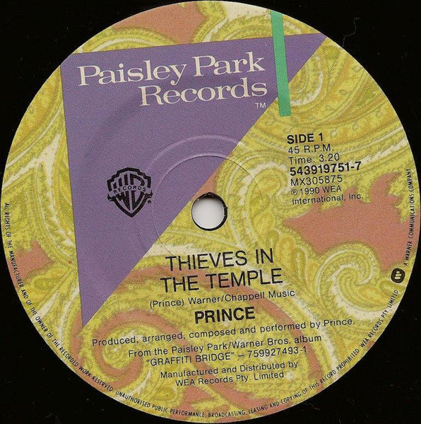 Prince : Thieves In The Temple (7", Single)