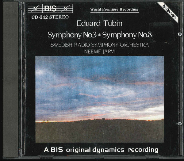 Eduard Tubin, Sveriges Radios Symfoniorkester, Neeme Järvi : Symphonies Nos. 3 And 8 (CD, Album)
