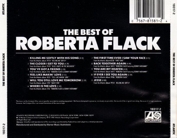 Roberta Flack : The Best Of Roberta Flack (CD, Comp, RE)