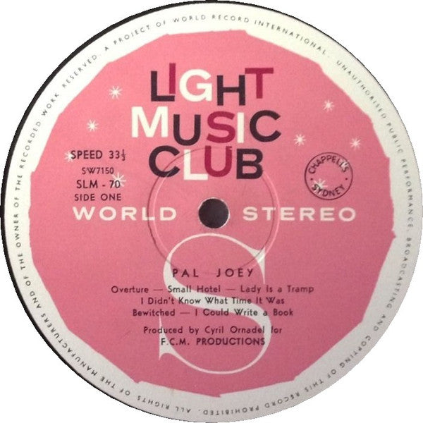 Rodgers & Hart / Sigmund Romberg : Pal Joey / New Moon (LP, Album, Club)