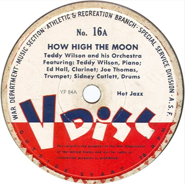 Teddy Wilson And His Orchestra : How High The Moon / Russian Lullaby (Shellac, 12")