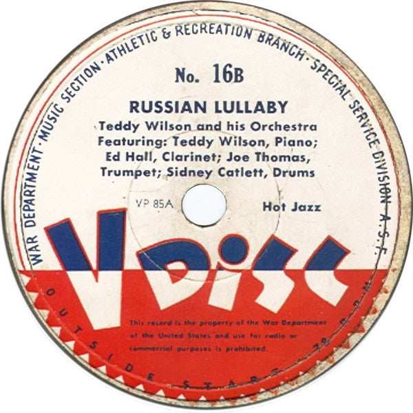 Teddy Wilson And His Orchestra : How High The Moon / Russian Lullaby (Shellac, 12")
