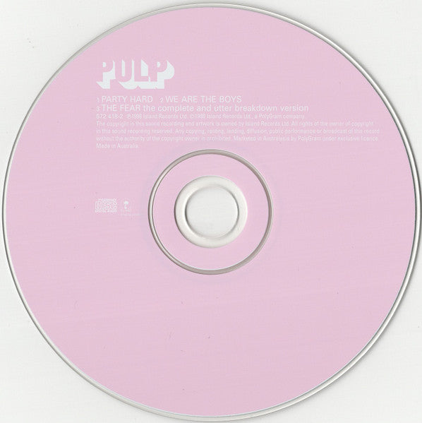 Pulp : Party Hard (CD, Single)