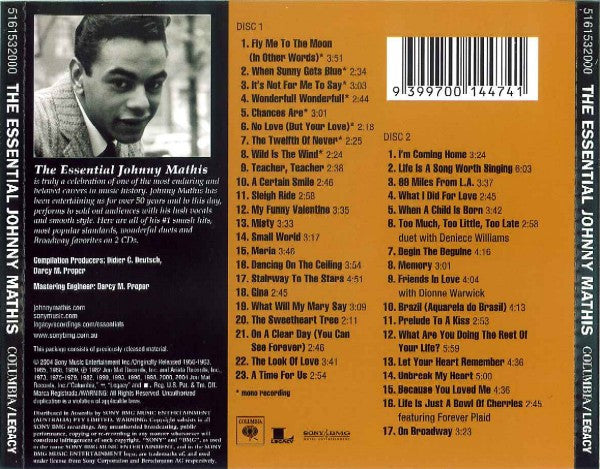 Johnny Mathis : The Essential Johnny Mathis (2xCD, Comp)