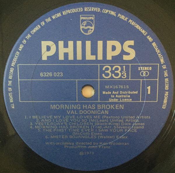 Val Doonican : Morning Has Broken (LP)