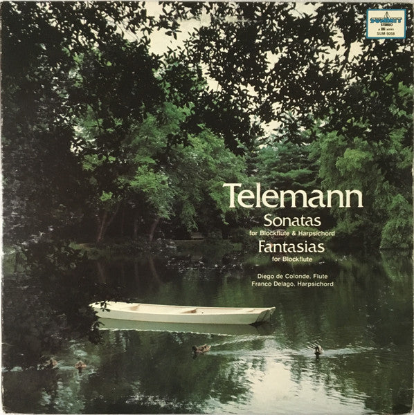 Diego De Colonde, Franco Delago : Telemann Sonatas & Fantasias for Blockflute & Harpsichord (LP)