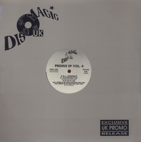 C.D.J. Contact / F/L/U/X 33 : Promo EP Vol. 4 (12", EP, Ltd, Promo)