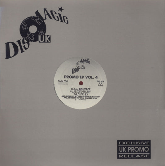 C.D.J. Contact / F/L/U/X 33 : Promo EP Vol. 4 (12", EP, Ltd, Promo)