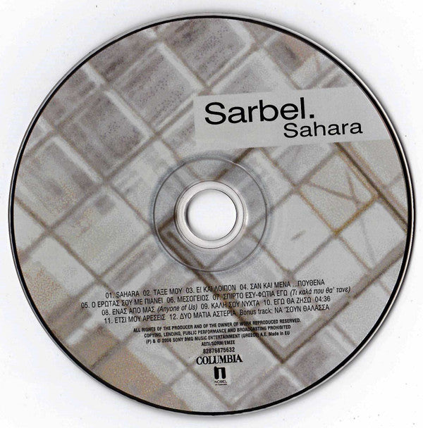 Sarbel : Sahara (CD, Album)