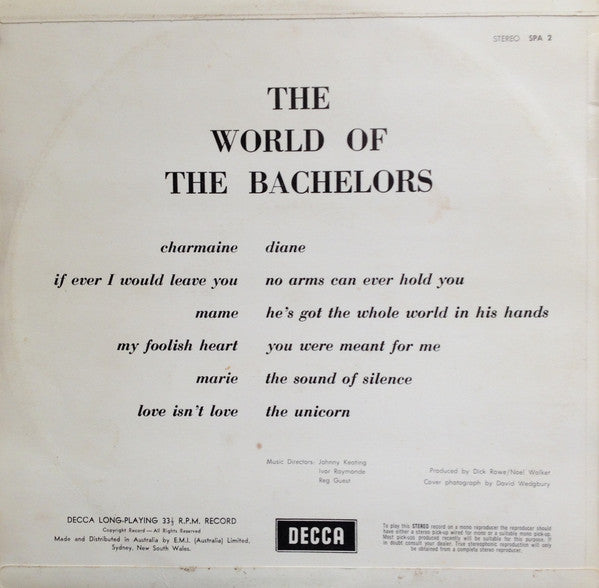 The Bachelors : The World Of The Bachelors (LP, Comp)
