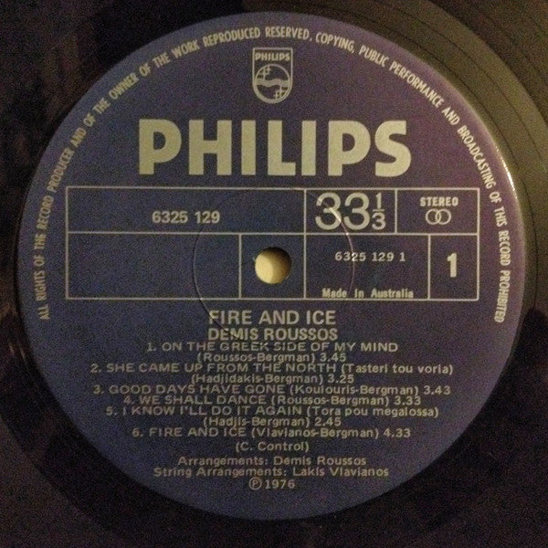 Demis Roussos : Fire And Ice (LP, Album)
