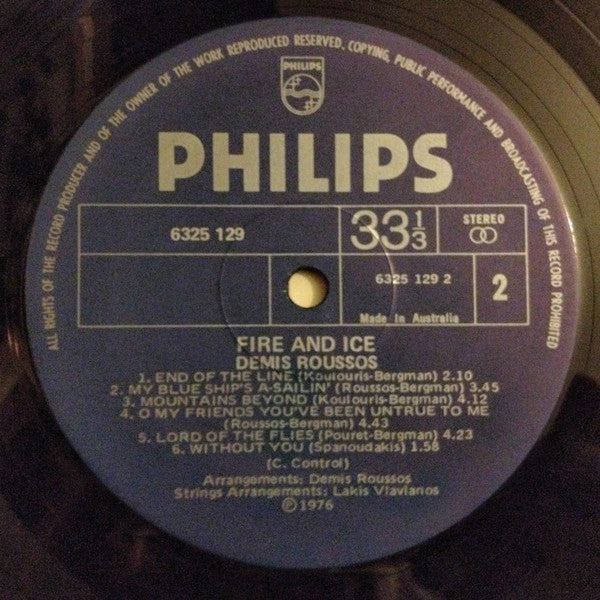 Demis Roussos : Fire And Ice (LP, Album)