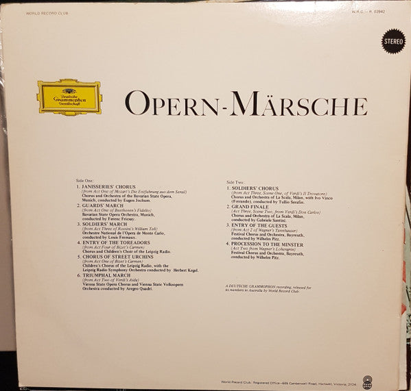 Various : Opern-Märsche (LP, Comp, Club)