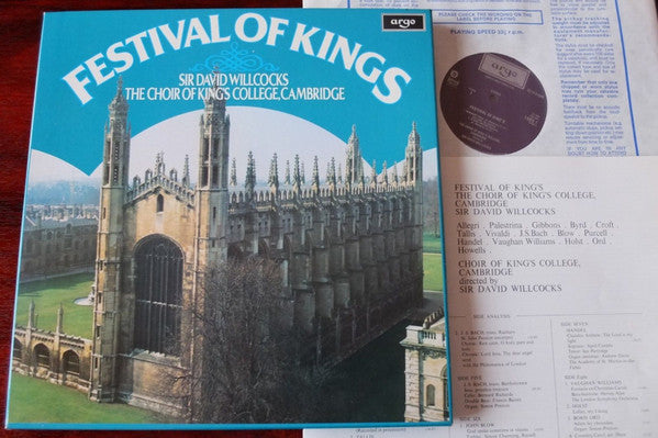 Sir David Willcocks*, The Choir Of King's College, Cambridge* : Festival Of Kings (4xLP)