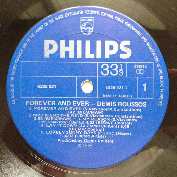 Démis Roussos* : Forever And Ever (LP, Album)