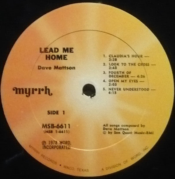 Dave Mattson : Lead Me Home (LP)