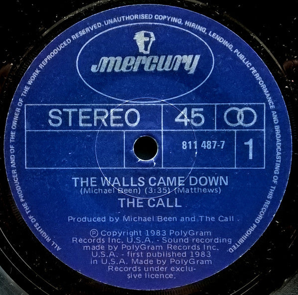 The Call : The Walls Came Down (7", Single)