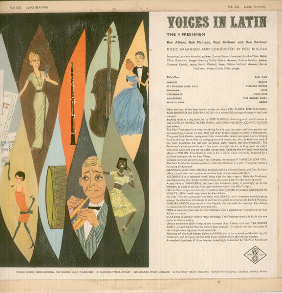 The Four Freshmen : Voices In Latin (LP, Album, Mono, Club)