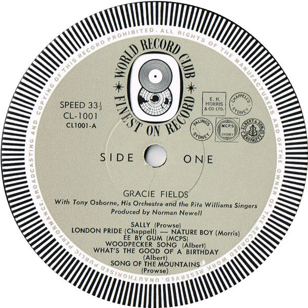 Gracie Fields : Gracie Fields (LP, Album, Mono, Club, RE)