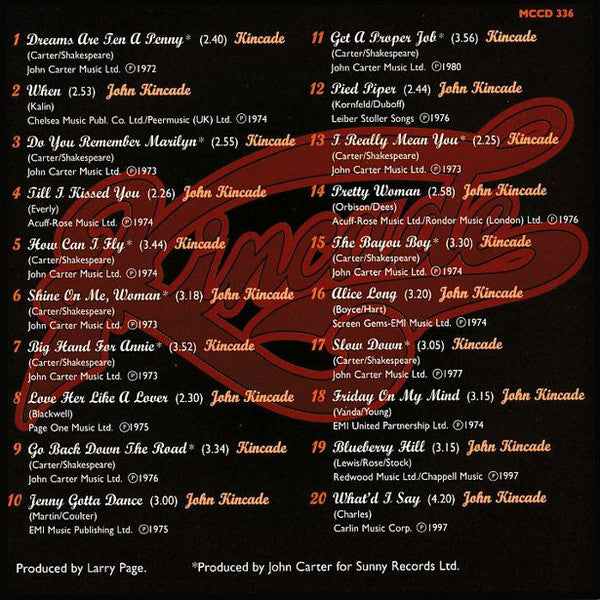 Kincade / John Kincade : The Singles And More (CD, Comp)