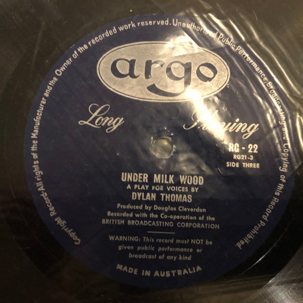 Dylan Thomas : Under Milk Wood (2xLP, Mono)