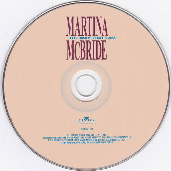 Martina McBride : The Way That I Am (CD, Album, RE)