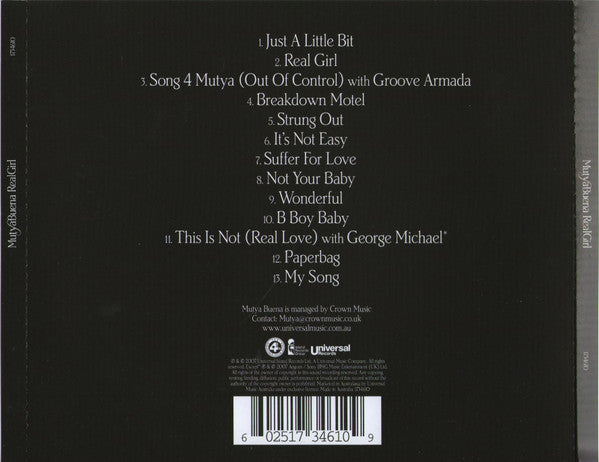 Mutya Buena : Real Girl (CD, Album, S/Edition)