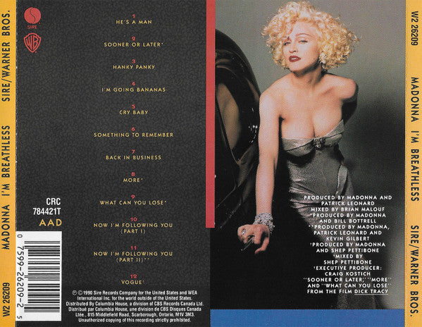 Buy Madonna : I'm Breathless (Music From And Inspired By The Film