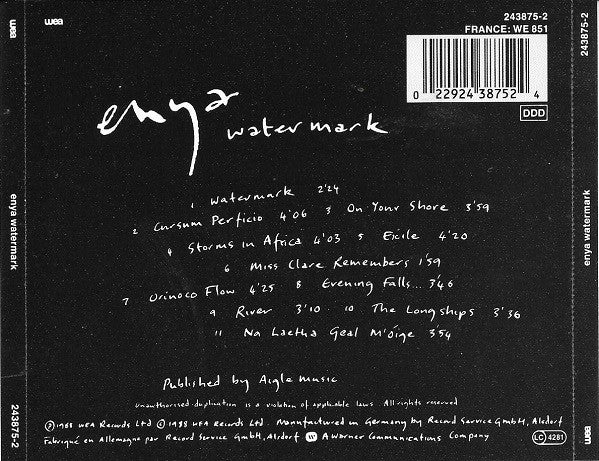 Enya : Watermark (CD, Album)