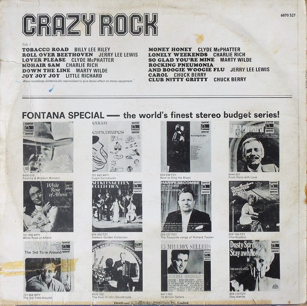 Various : Crazy Rock (LP, Comp)