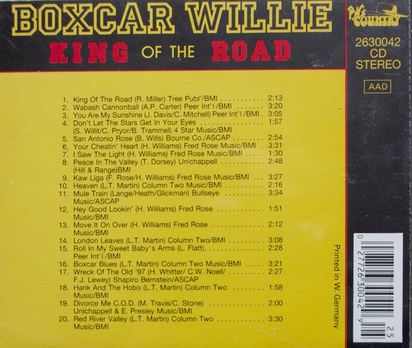 Boxcar Willie : King Of The Road (CD, Comp)