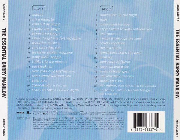 Barry Manilow : The Essential Barry Manilow (2xCD, Comp)