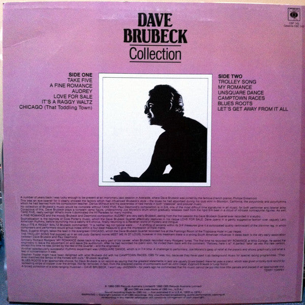 Dave Brubeck : Dave Brubeck Collection (LP, Comp)