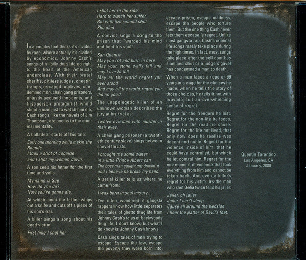 Johnny Cash : Murder (CD, Comp)